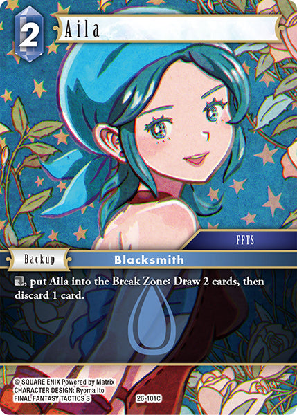 (101) Final Fantasy TCG Gunslinger in the Abyss Single: Aila (26-101) (V.1) Holo Common