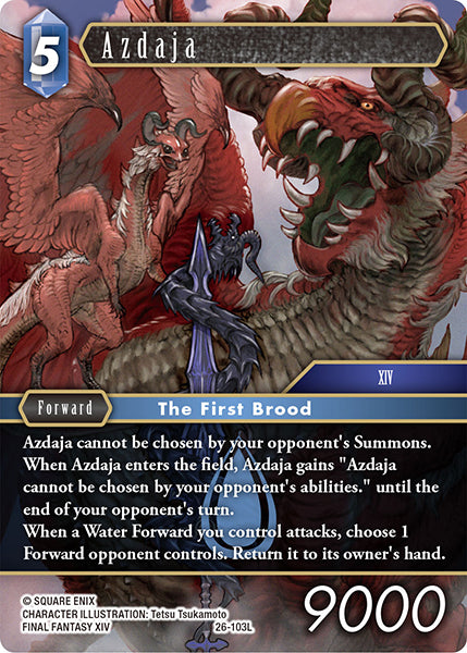 (103) Final Fantasy TCG Gunslinger in the Abyss Single: Azdaja (26-103) (V.1) Holo Legend