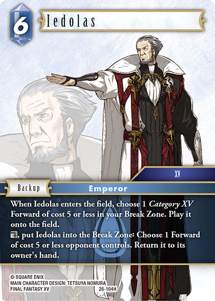 (104) Final Fantasy TCG Gunslinger in the Abyss Single: Iedolas (26-104) Holo Hero