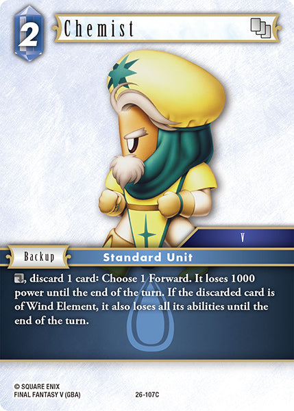 (107) Final Fantasy TCG Gunslinger in the Abyss Single: Chemist (26-107) Holo Common