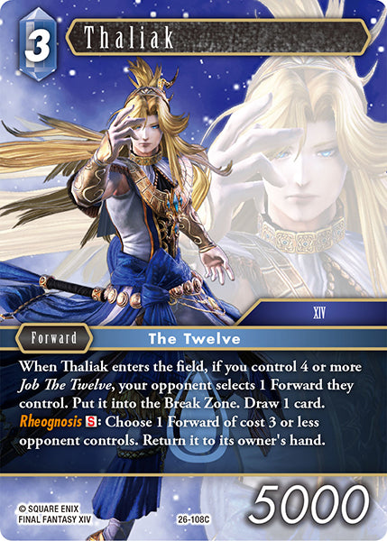 (108) Final Fantasy TCG Gunslinger in the Abyss Single: Thaliak (26-108) Holo Common