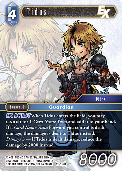 (112) Final Fantasy TCG Gunslinger in the Abyss Single: Tidus (26-112) Holo Hero