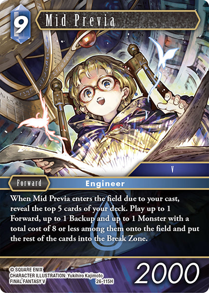 (115) Final Fantasy TCG Gunslinger in the Abyss Single: Mid Previa (26-115) (V.1)  Hero