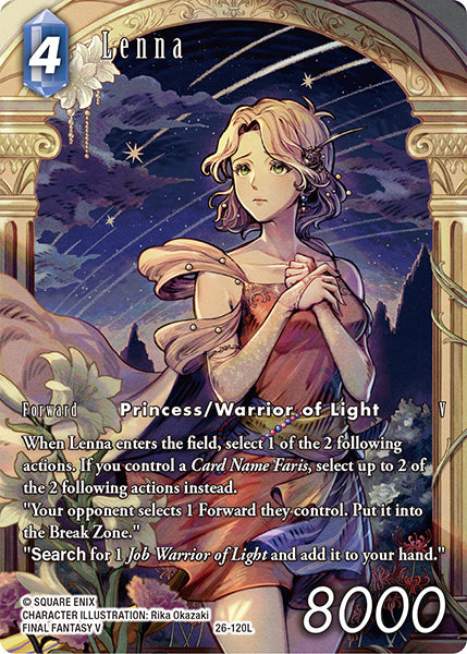 (120) Final Fantasy TCG Gunslinger in the Abyss Single: Lenna (26-120) (V.2) Holo Legend