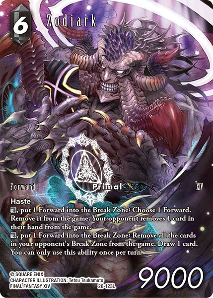 (123) Final Fantasy TCG Gunslinger in the Abyss Single: Zodiark (26-123) (V.2) Holo Legend