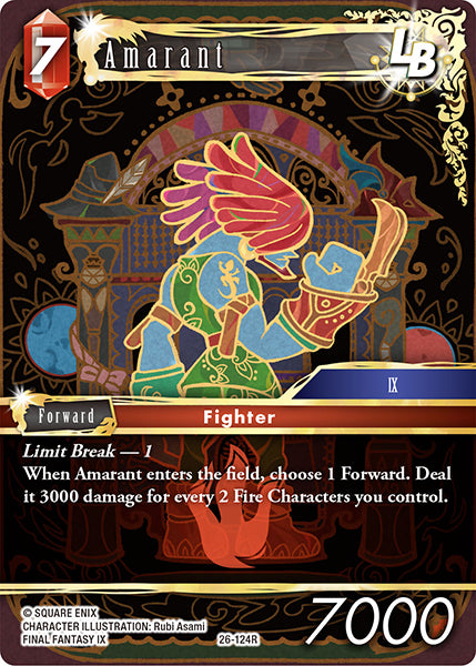 (124) Final Fantasy TCG Gunslinger in the Abyss Single: Amarant (26-124) (V.1)  Rare
