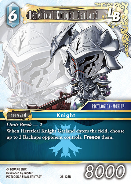 (125) Final Fantasy TCG Gunslinger in the Abyss Single: Heretical Knight Garland (26-125)  Rare