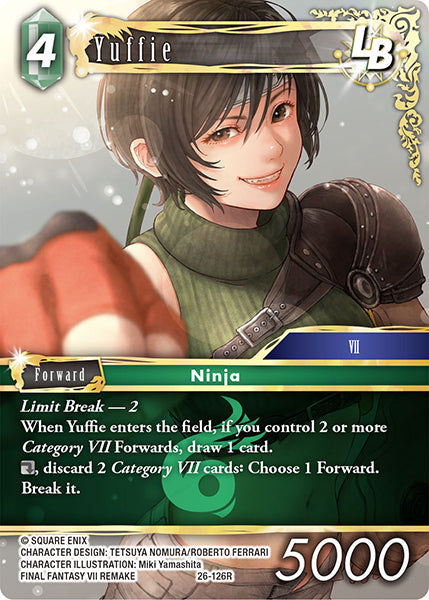 (126) Final Fantasy TCG Gunslinger in the Abyss Single: Yuffie (26-126) (V.1)  Rare