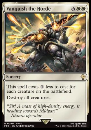 (260) Magic The Gathering Commander: Magic: The Gathering - FINAL FANTASY Single: Vanquish the Horde  Rare