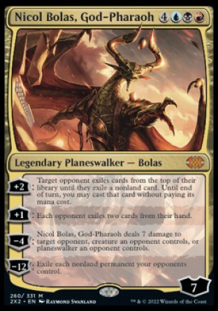 (260) Magic The Gathering Double Masters 2022 Single: Nicol Bolas, God-Pharaoh Holo Mythic