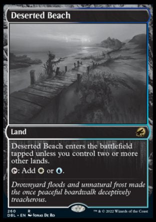 (260) Magic The Gathering Innistrad: Double Feature Single: Deserted Beach  Rare