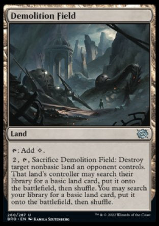 (260) Magic The Gathering The Brothers' War Single: Demolition Field Holo Uncommon