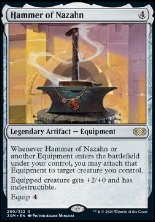 (260/332) Magic The Gathering Double Masters Single: Hammer of Nazahn  Rare
