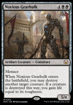 (260) Magic The Gathering Commander: March of the Machine Single: Noxious Gearhulk  Mythic