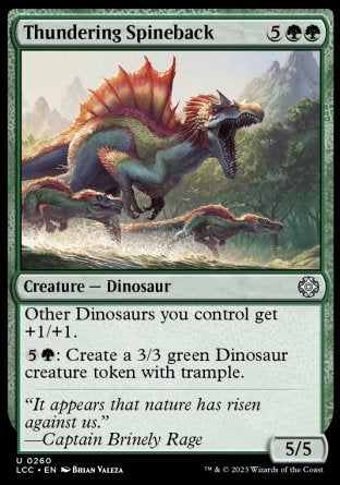 (260) Magic The Gathering Commander: The Lost Caverns of Ixalan Single: Thundering Spineback  Uncommon