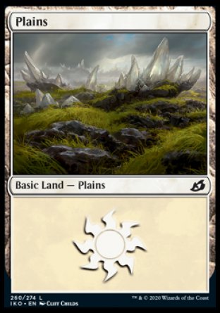 (260/274) Magic The Gathering Ikoria: Lair of Behemoths Single: Plains (V.1) Holo Land