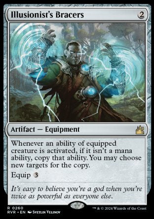 (260) Magic The Gathering Ravnica Remastered Single: Illusionist's Bracers  Holo Rare