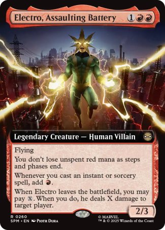 (260) Magic The Gathering Magic: The Gathering | Marvel's Spider-Man: Extras Single: Electro, Assaulting Battery  Rare