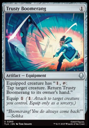 (260) Magic The Gathering Magic: The Gathering | Avatar: The Last Airbender Single: Trusty Boomerang  Uncommon