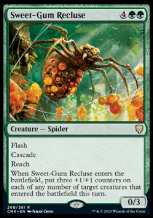 (260/361) Magic The Gathering Commander Legends Single: Sweet-Gum Recluse Holo Rare