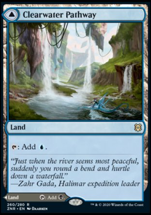 (260/280) Magic The Gathering Zendikar Rising Single: Clearwater Pathway // Murkwater Pathway  Rare