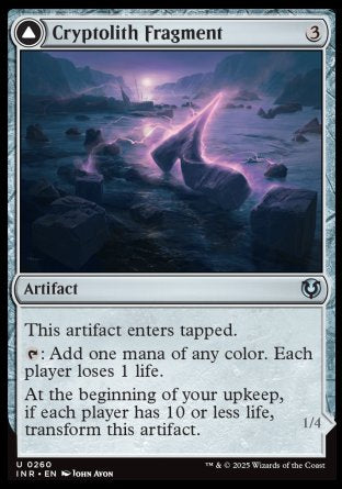 (260) Magic The Gathering Innistrad Remastered Single: Cryptolith Fragment / Aurora of Emrakul Holo Uncommon