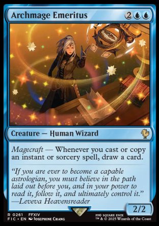 (261) Magic The Gathering Commander: Magic: The Gathering - FINAL FANTASY Single: Archmage Emeritus  Rare