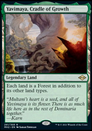 (261) Magic The Gathering Modern Horizons 2 Single: Yavimaya, Cradle of Growth  Rare