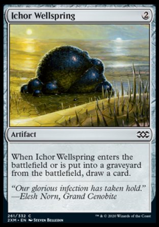 (261/332) Magic The Gathering Double Masters Single: Ichor Wellspring Holo Common