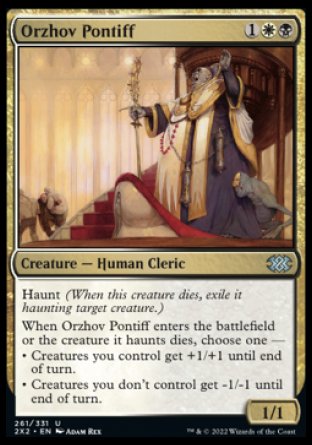 (261) Magic The Gathering Double Masters 2022 Single: Orzhov Pontiff Holo Uncommon