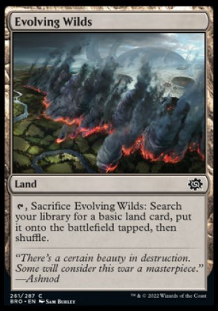 (261) Magic The Gathering The Brothers' War Single: Evolving Wilds Holo Common