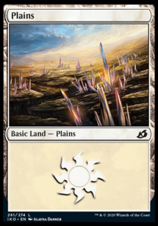 (261/274) Magic The Gathering Ikoria: Lair of Behemoths Single: Plains (V.2) Holo Land