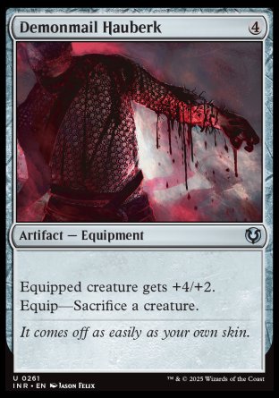(261) Magic The Gathering Innistrad Remastered Single: Demonmail Hauberk Holo Uncommon