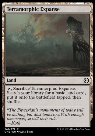 (261) Magic The Gathering Phyrexia: All Will Be One Single: Terramorphic Expanse Holo Common