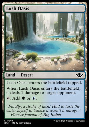 (261) Magic The Gathering Outlaws of Thunder Junction Single: Lush Oasis  Land