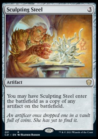 (261) Magic The Gathering Commander: Strixhaven Single: Sculpting Steel  Rare