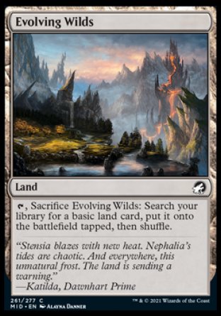 (261) Magic The Gathering Innistrad: Midnight Hunt Single: Evolving Wilds  Common
