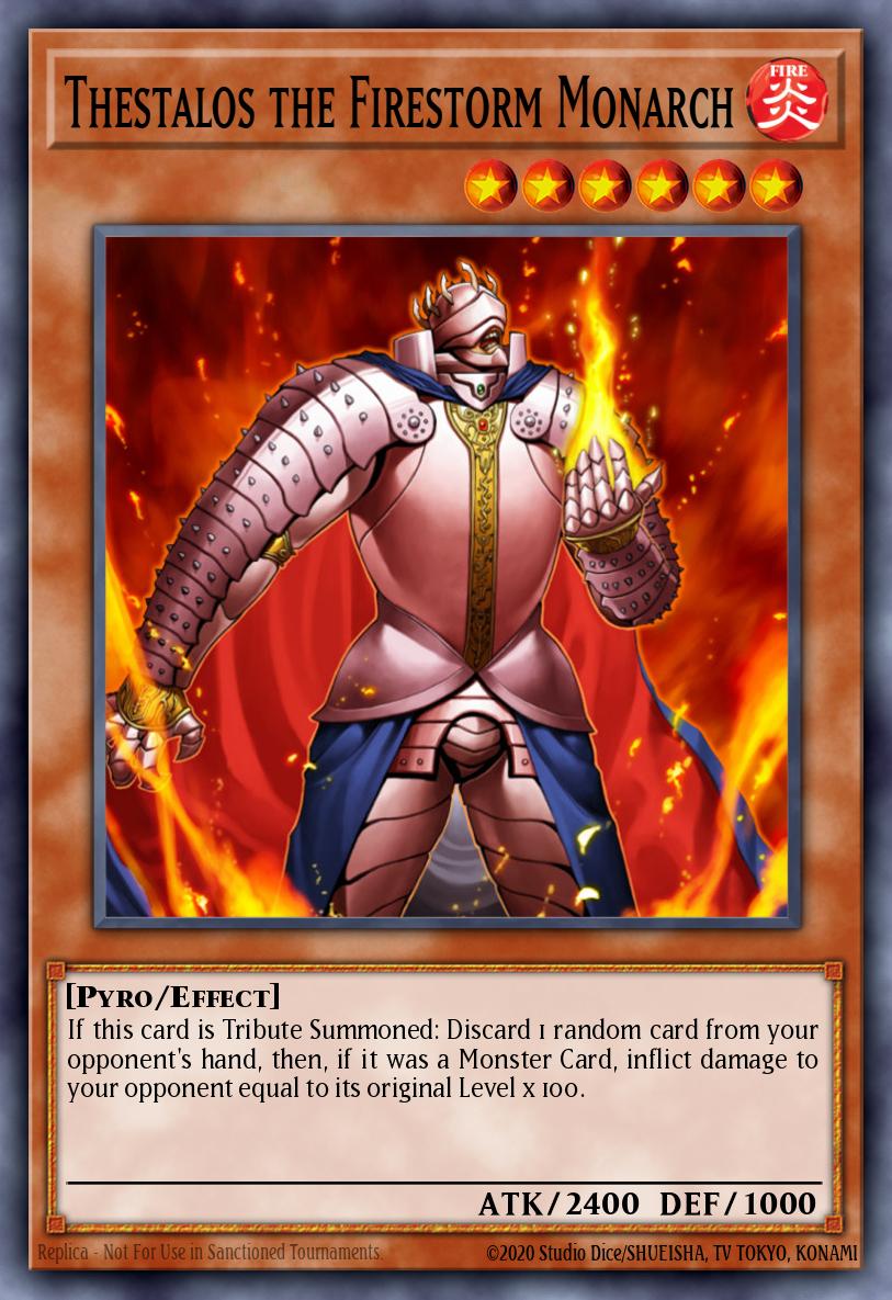 (143) YuGiOh TCG RA03: Quarter Century Bonanza Single: Thestalos the Firestorm Monarch (V.1 - Platinum Secret Rare)  Platinum Secret Rare