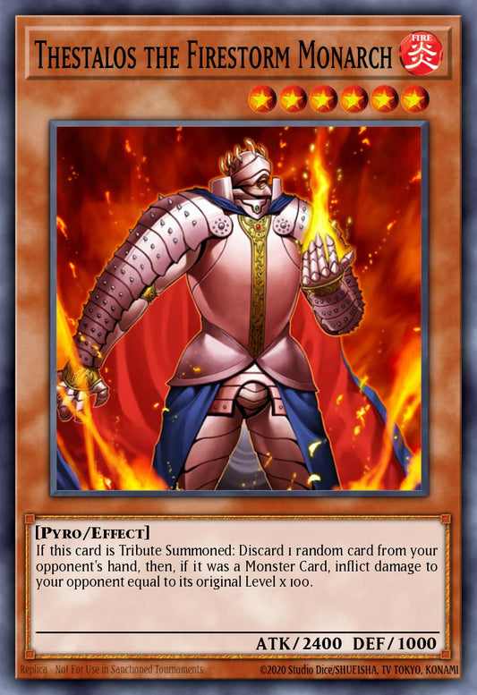 (143) YuGiOh TCG RA03: Quarter Century Bonanza Single: Thestalos the Firestorm Monarch (V.2 - Quarter Century Secret Rare)  Quarter Century Secret Rare