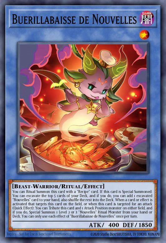 (029) YuGiOh TCG WISU: Wild Survivors Single: Buerillabaisse de Nouvelles  Rare