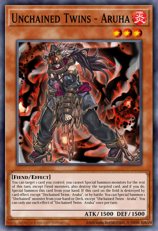 (152) YuGiOh TCG MP20: 2020 Tin of Lost Memories Mega Pack Single: Unchained Twins - Aruha  Common
