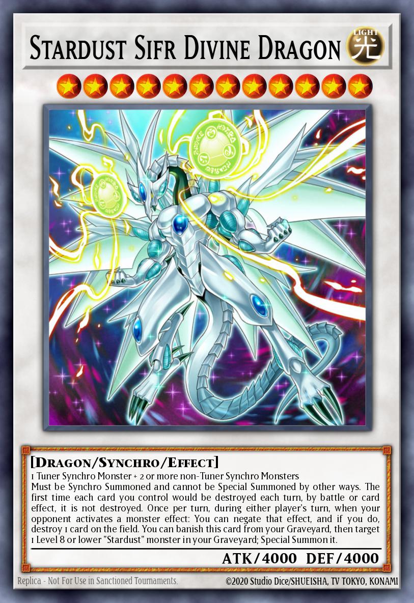(151) YuGiOh TCG BLMM: Battles of Legend: Monster Mayhem Single: Stardust Sifr Divine Dragon  Secret Rare