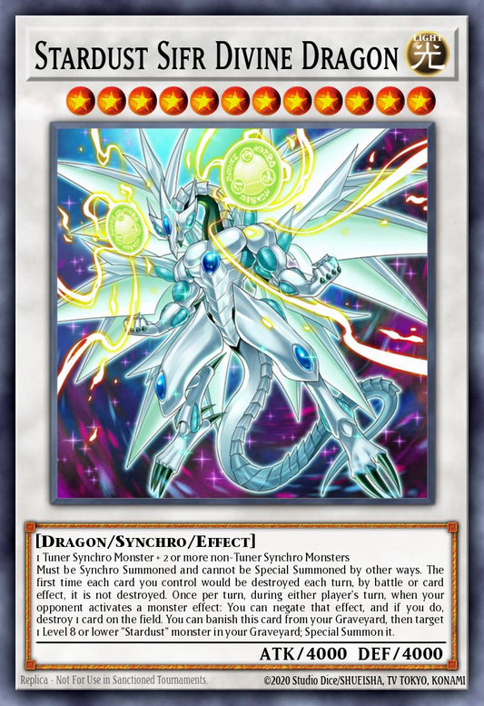 (151) YuGiOh TCG BLMM: Battles of Legend: Monster Mayhem Single: Stardust Sifr Divine Dragon  Secret Rare