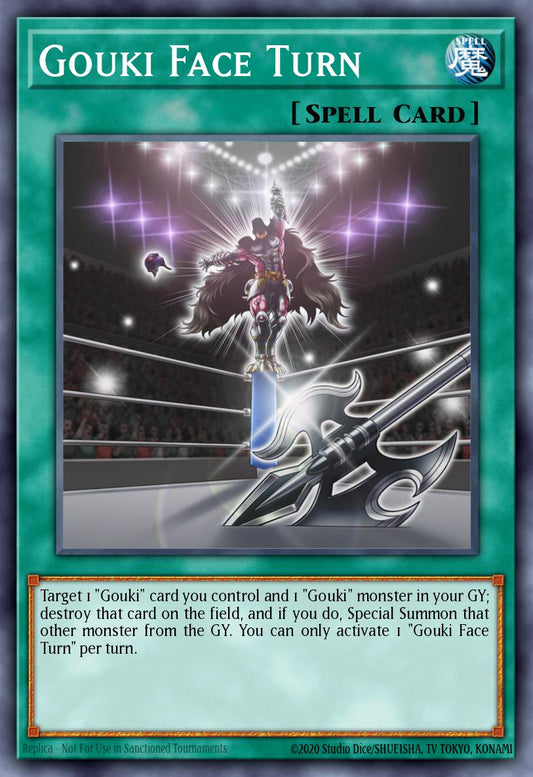 (036) YuGiOh TCG MP19: 2019 Gold Sarcophagus Tin Mega Pack Single: Gouki Face Turn  Common