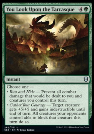 (262) Magic The Gathering Commander Legends: Battle for Baldur's Gate Single: You Look Upon the Tarrasque Holo Uncommon