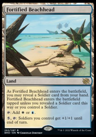 (262) Magic The Gathering The Brothers' War Single: Fortified Beachhead Holo Rare