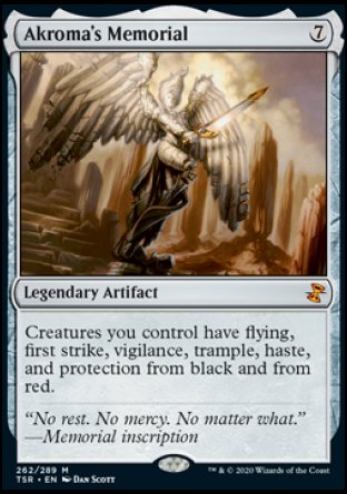 (262/289) Magic The Gathering Time Spiral Remastered Single: Akroma's Memorial Holo Mythic