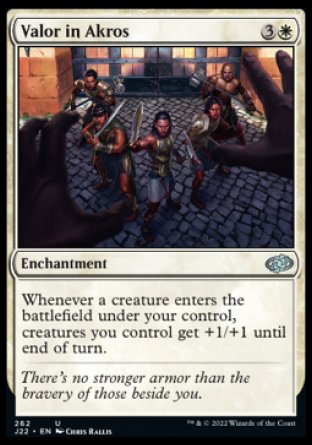 (262) Magic The Gathering Jumpstart 2022 Single: Valor in Akros  Uncommon