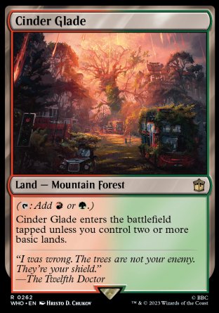 (262) Magic The Gathering Universes Beyond: Doctor Who Single: Cinder Glade Holo Rare
