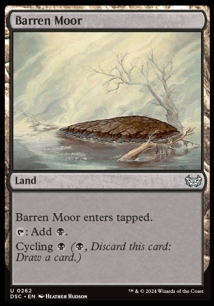 (262) Magic The Gathering Commander: Duskmourn: House of Horror Single: Barren Moor  Uncommon